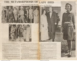 "The Metamorphosis of Lady Bird" appeared in WWD on October 14, 1968.